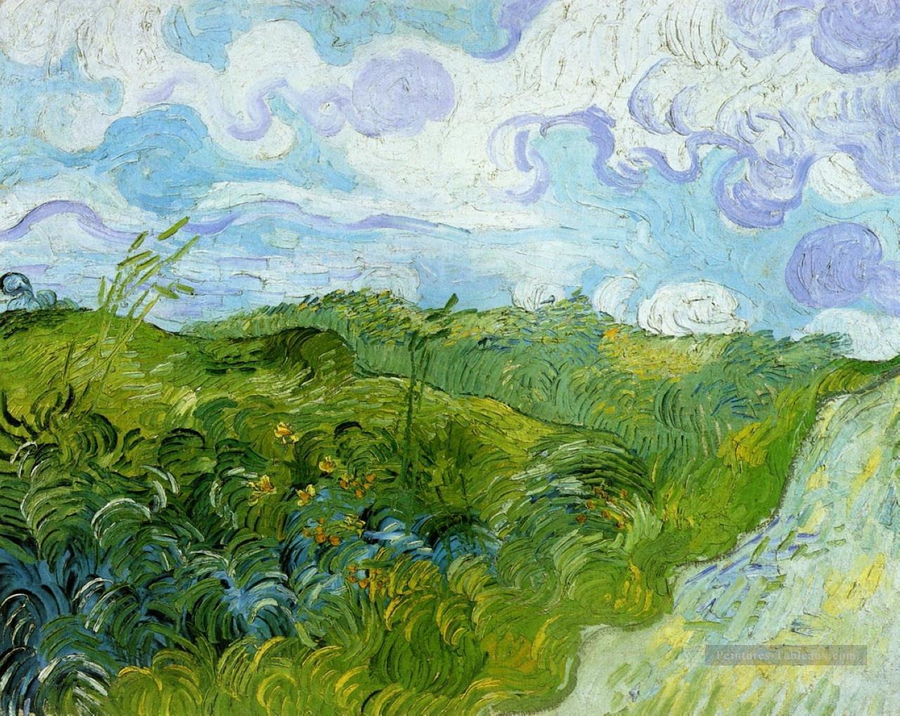 Champs de blé vert Vincent van Gogh Peintures à l'huile